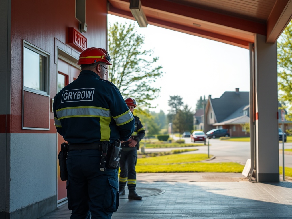 Budynek komisariatu policji w Grybowie z nowym komendantem