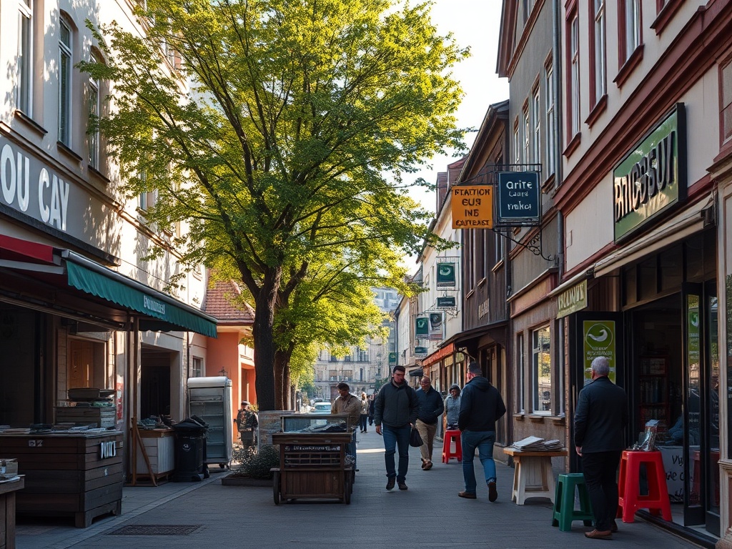 Mapa pokazująca inwestycje w Grybowie finansowane z Funduszy Europejskich