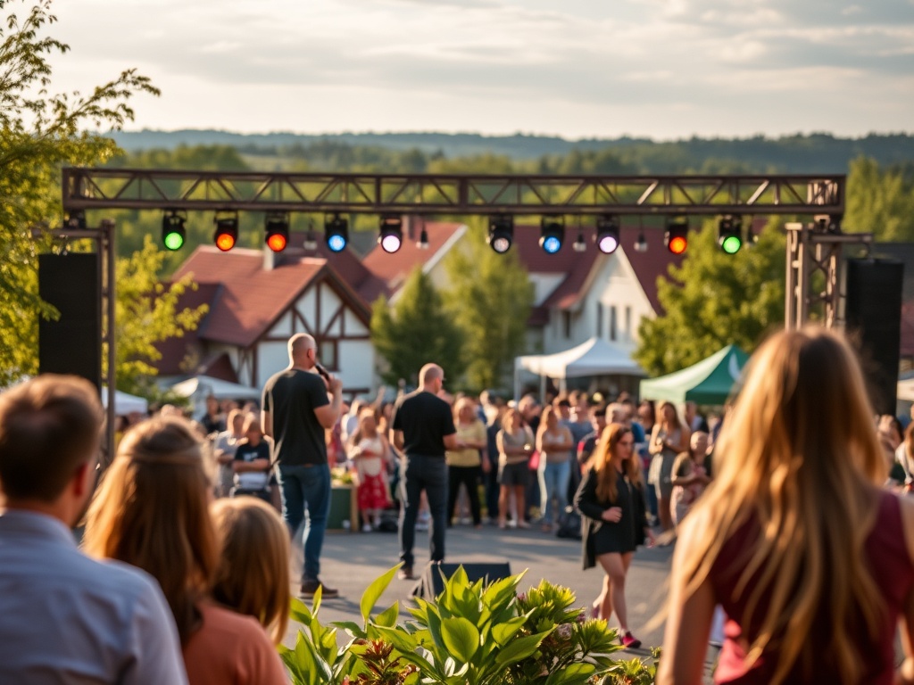 Panoramiczny widok na malownicze miasto Grybów otoczone zielonymi wzgórzami Beskidu Sądeckiego.